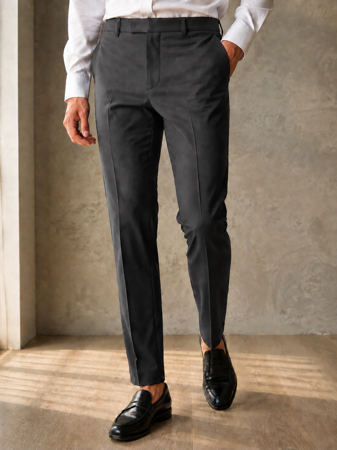 Charcoal Tailored Dress Pants