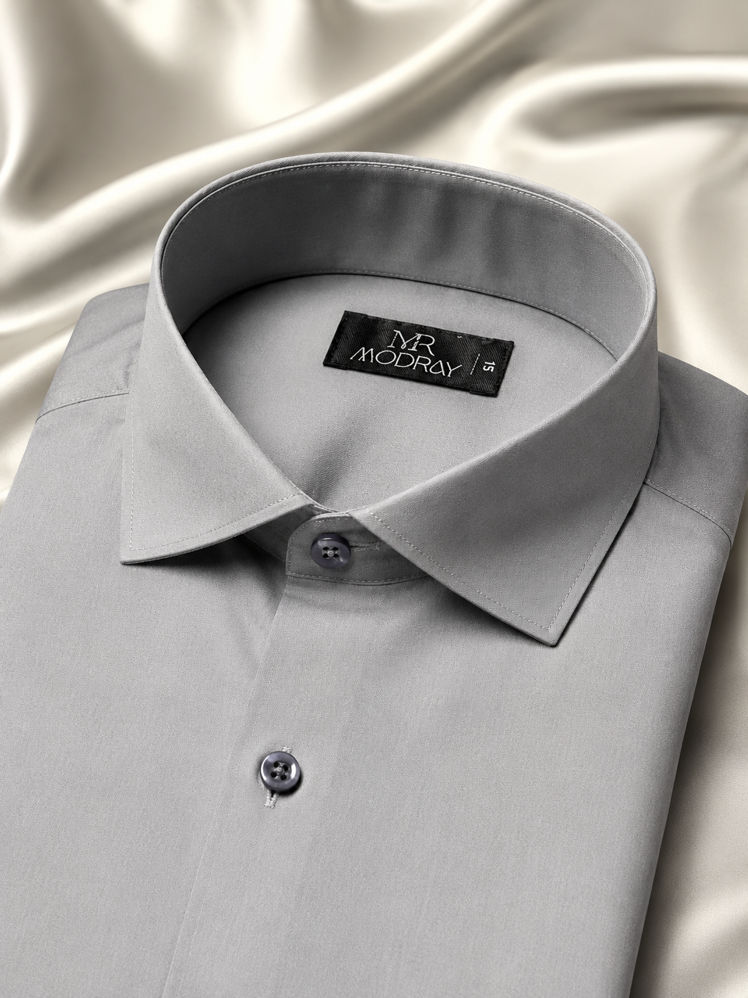 Light Grey Mens Dress Shirt
