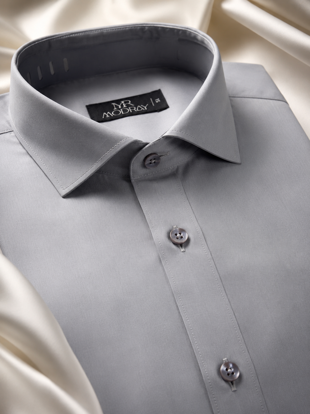 Light Grey Mens Dress Shirt