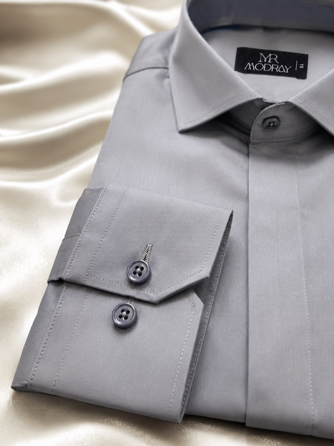 Light Grey Mens Dress Shirt