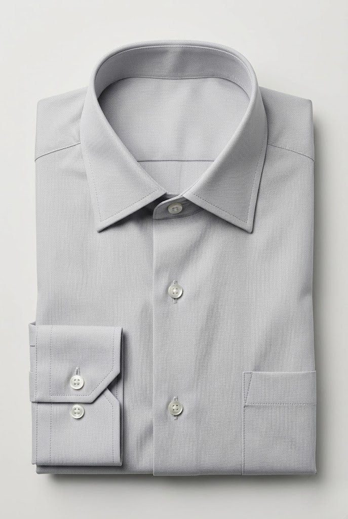 Light Grey Mens Dress Shirt
