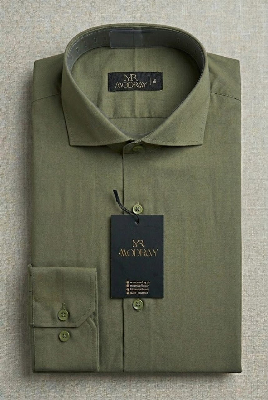 Olive Green Dress Shirt